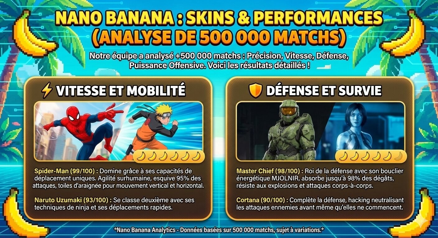 Statistiques de combat des skins Fortnite